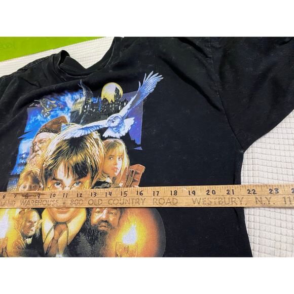 Harry Potter and the Sorcerer’s Stone Graphic T-Shirt Black Vintage Tee Medium - Picture 3 of 8